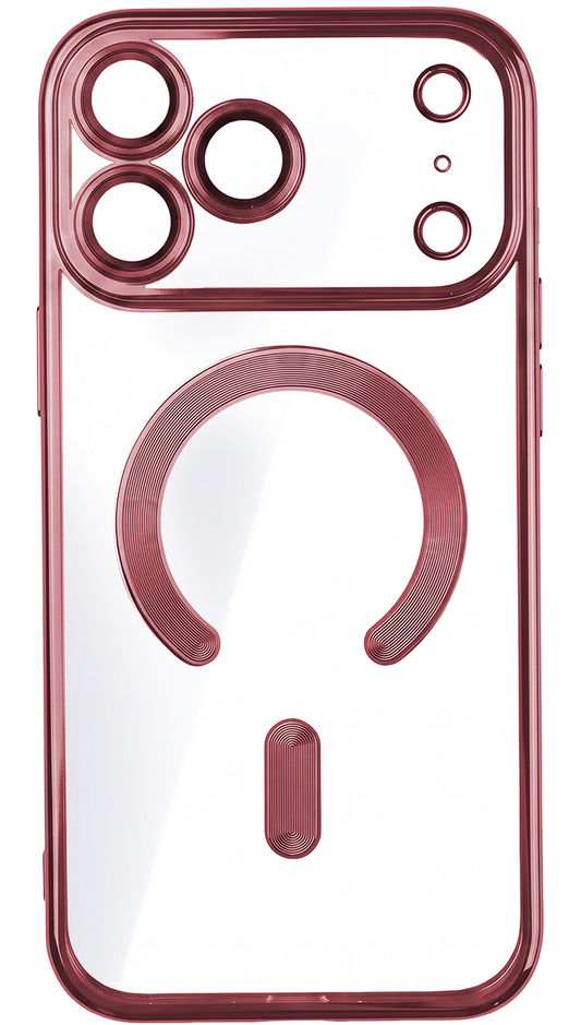 Etui MagSafe do Apple iPhone 18 Pro / 17 Pro, OEM, Color Chrome Mag, Wiśniowy