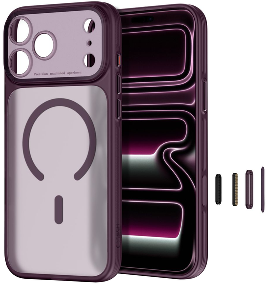 Etui MagSafe do Apple iPhone 18 Pro / 17 Pro, Tech-Protect, MagPeak CC, Bordowy Matowy
