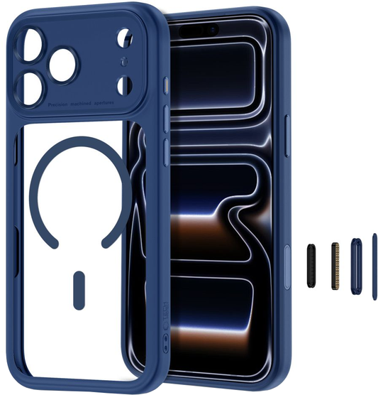 Etui MagSafe do Apple iPhone 18 Pro Max / 17 Pro Max, Tech-Protect, MagPeak CC, Granatowe