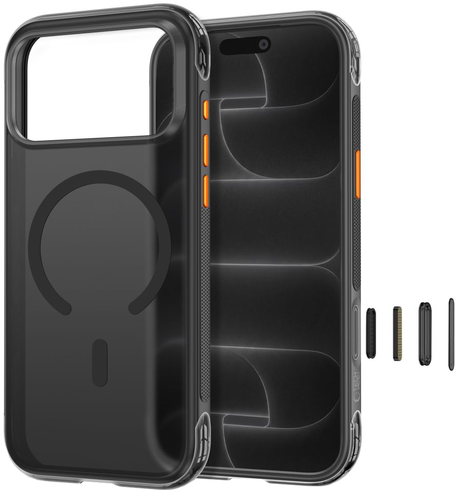 Etui MagSafe do Apple iPhone 18 Pro / 17 Pro, Tech-Protect, MagAir CC, Czarny Matowy