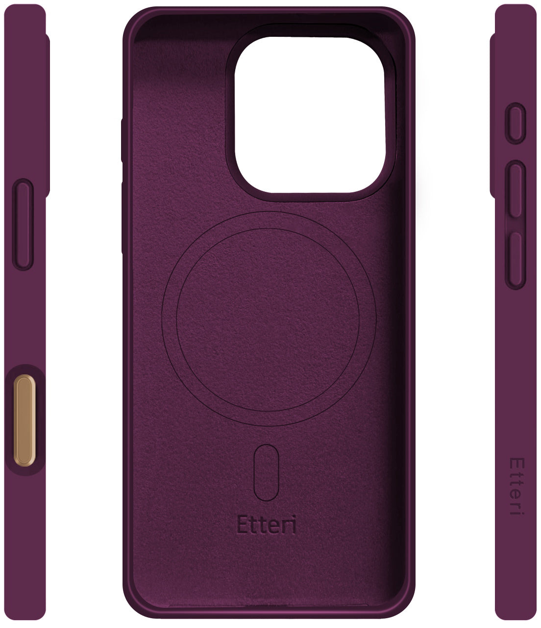 Etui MagSafe do Apple iPhone 16 Pro, Etteri, Silicone Mag, Wiśniowy