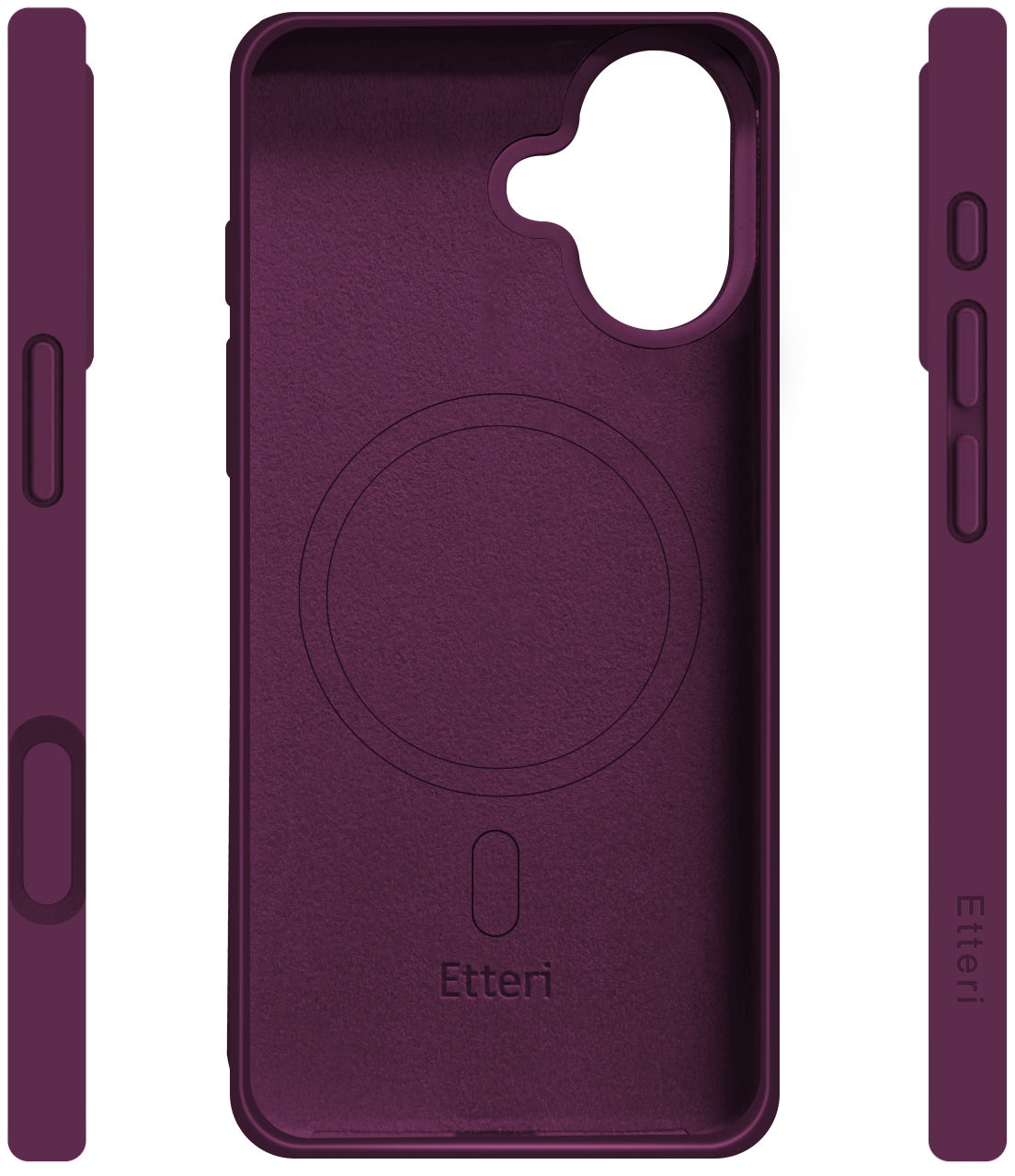 Etui MagSafe do Apple iPhone 17, Etteri, Silicone Mag, Wiśniowy