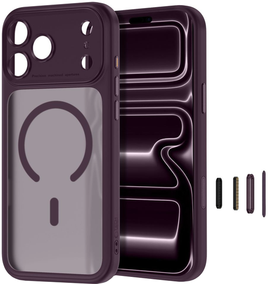 Etui MagSafe do Apple iPhone 18 Pro Max / 17 Pro Max, Tech-Protect, MagPeak CC, Bordowy Matowy
