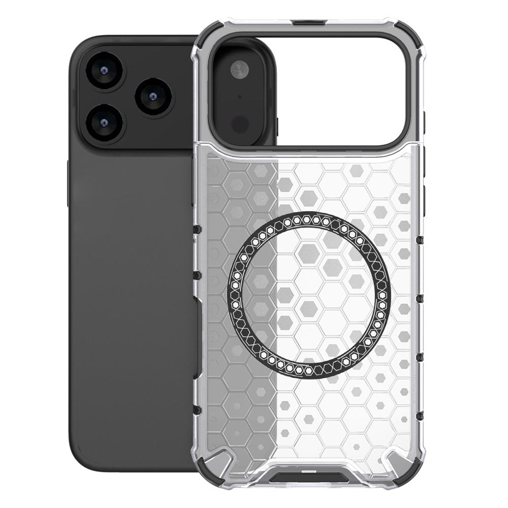 Etui MagSafe dla Apple iPhone 17 Pro Max, Techsuit, HoneyComb Shield, Białe