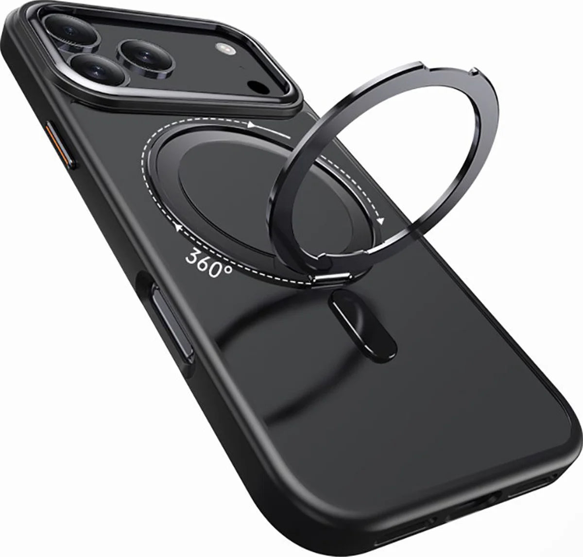 Etui MagSafe dla Apple iPhone 17 Pro, Tech-Protect, MagRing, Czarne