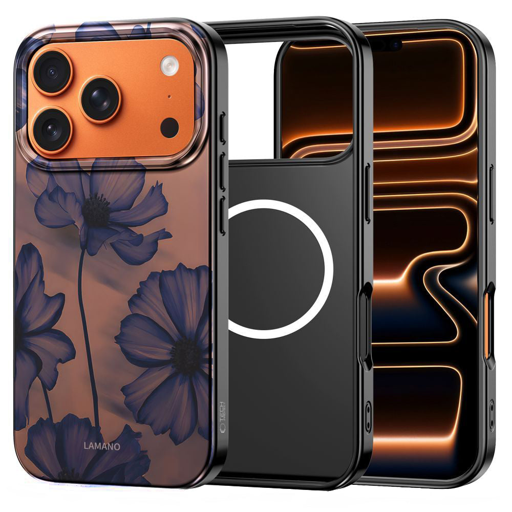 Etui MagSafe dla Apple iPhone 17 Pro Max, Tech-Protect, Lamano Velvet Night, Czarne