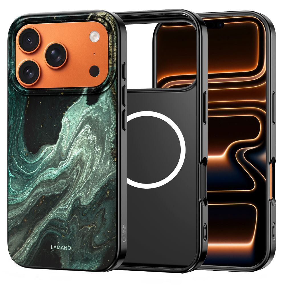 Etui MagSafe dla Apple iPhone 17 Pro Max, Tech-Protect, Lamano Aura, Zielone