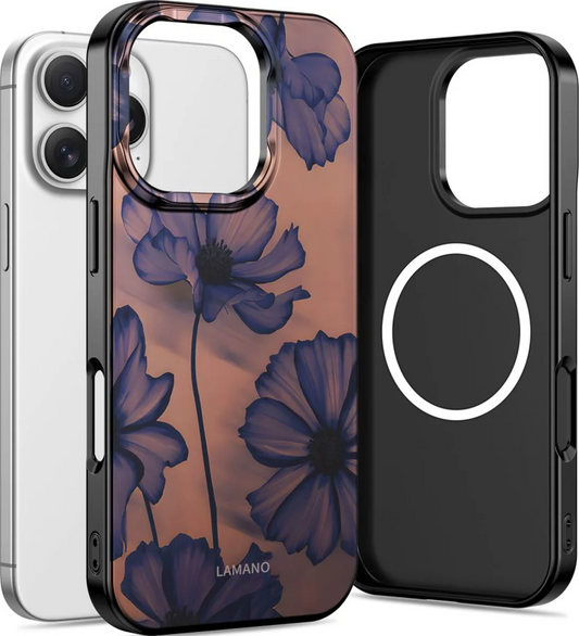 Etui MagSafe dla Apple iPhone 16 Pro, Tech-Protect, Lamano Velvet Night, Czarne