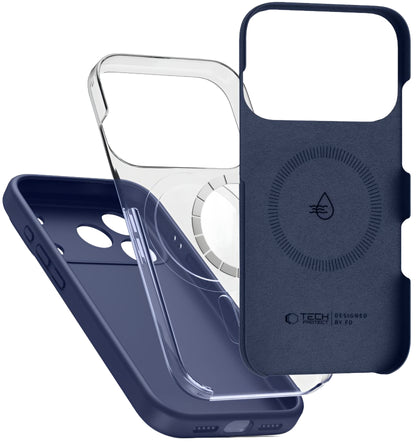 Etui MagSafe dla Apple iPhone 17 Pro, Tech-Protect, Silikon, Granatowy
