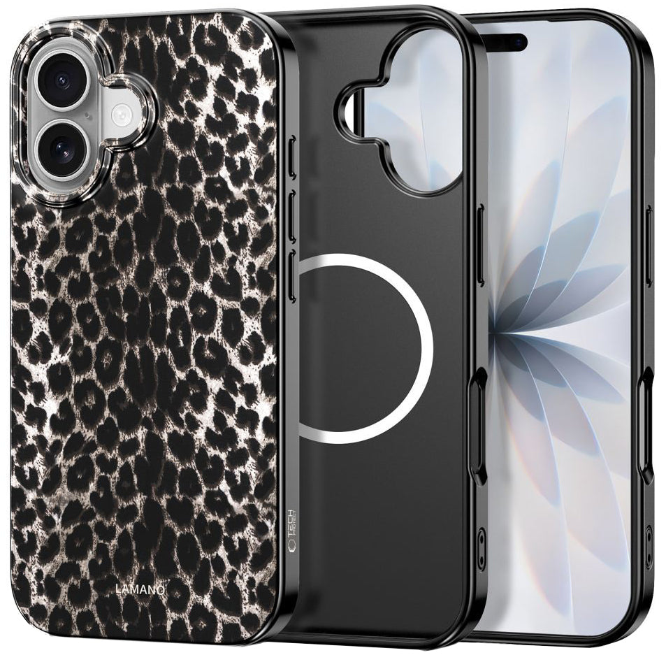 Etui MagSafe dla Apple iPhone 17, Tech-Protect, Lamano Leopard, Czarne