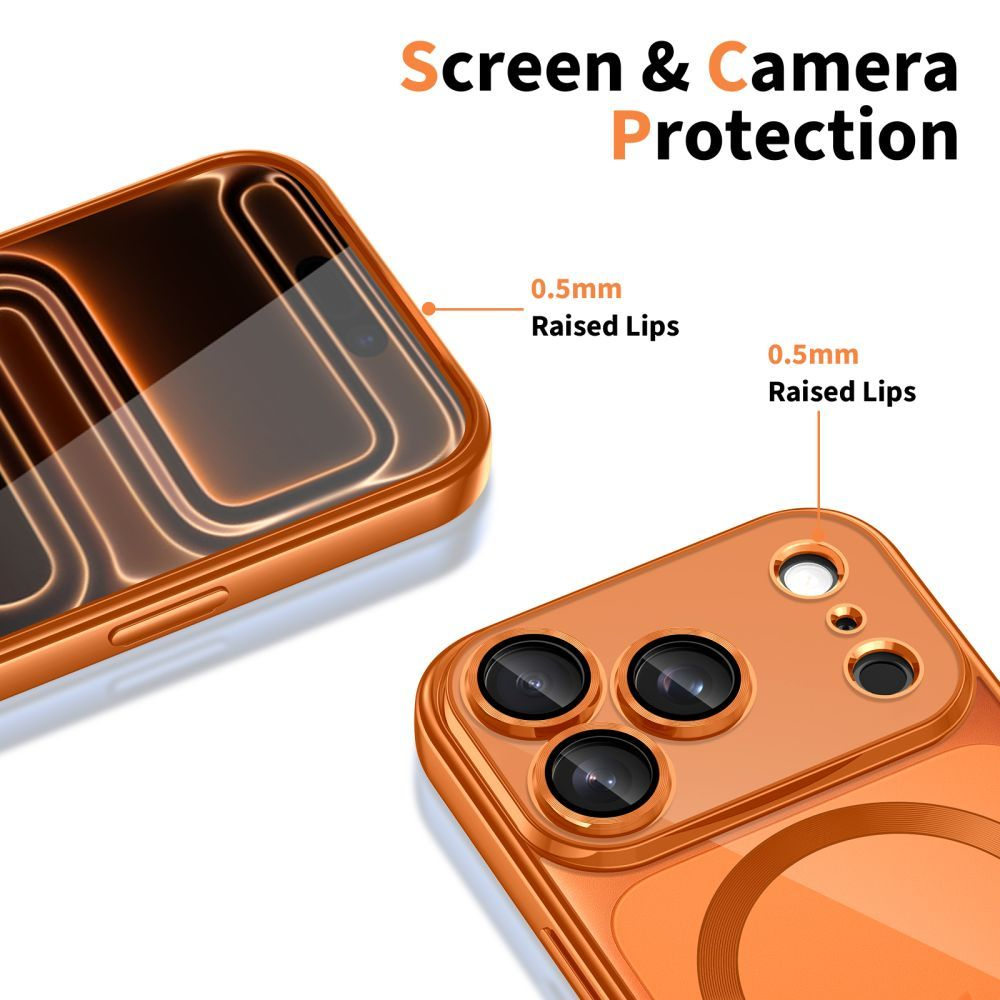 Etui MagSafe dla Apple iPhone 17 Pro, Tech-Protect, Magflex, Pomarańczowe
