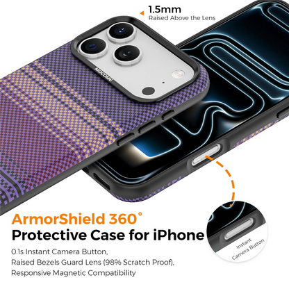 Etui MagSafe do Apple iPhone 17 Pro Max, OEM, Gradient Rainbow, Fioletowe