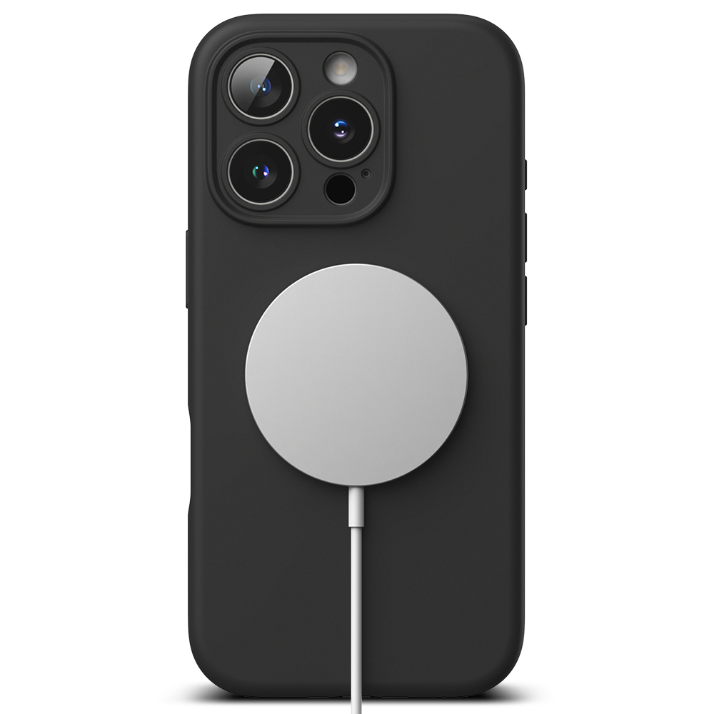 MagSafe Case for Apple iPhone 16 Pro Max, Ringke, Silicone, Black, Resealed