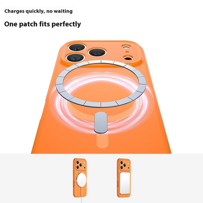 Etui MagSafe do Apple iPhone 17 Pro, OEM, Liquid Silicone, Pomarańczowe