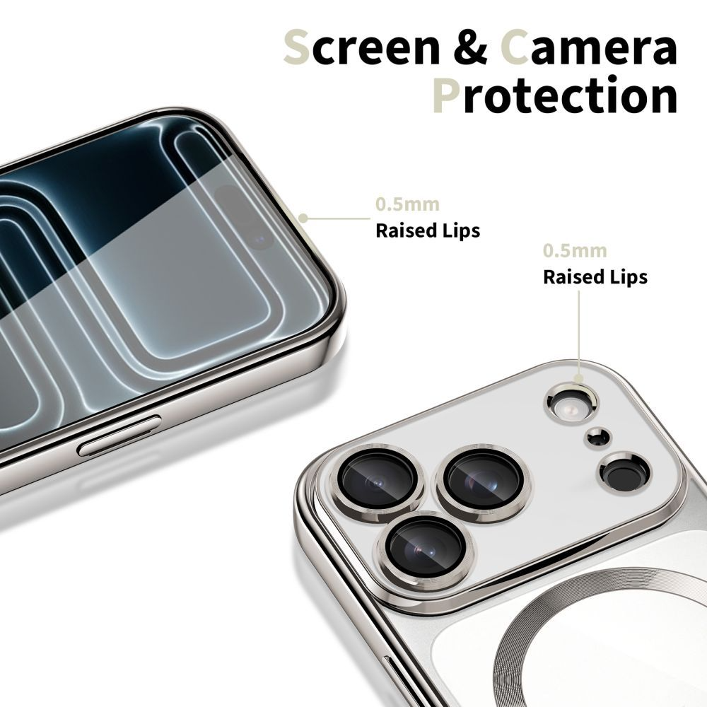 Etui MagSafe dla Apple iPhone 17 Pro, Tech-Protect, Magflex, Srebrne