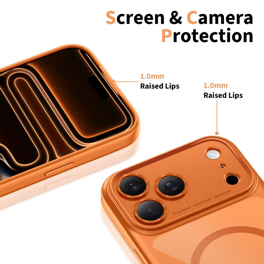 Etui MagSafe dla Apple iPhone 17 Pro, Tech-Protect, MagPeak, Pomarańczowe