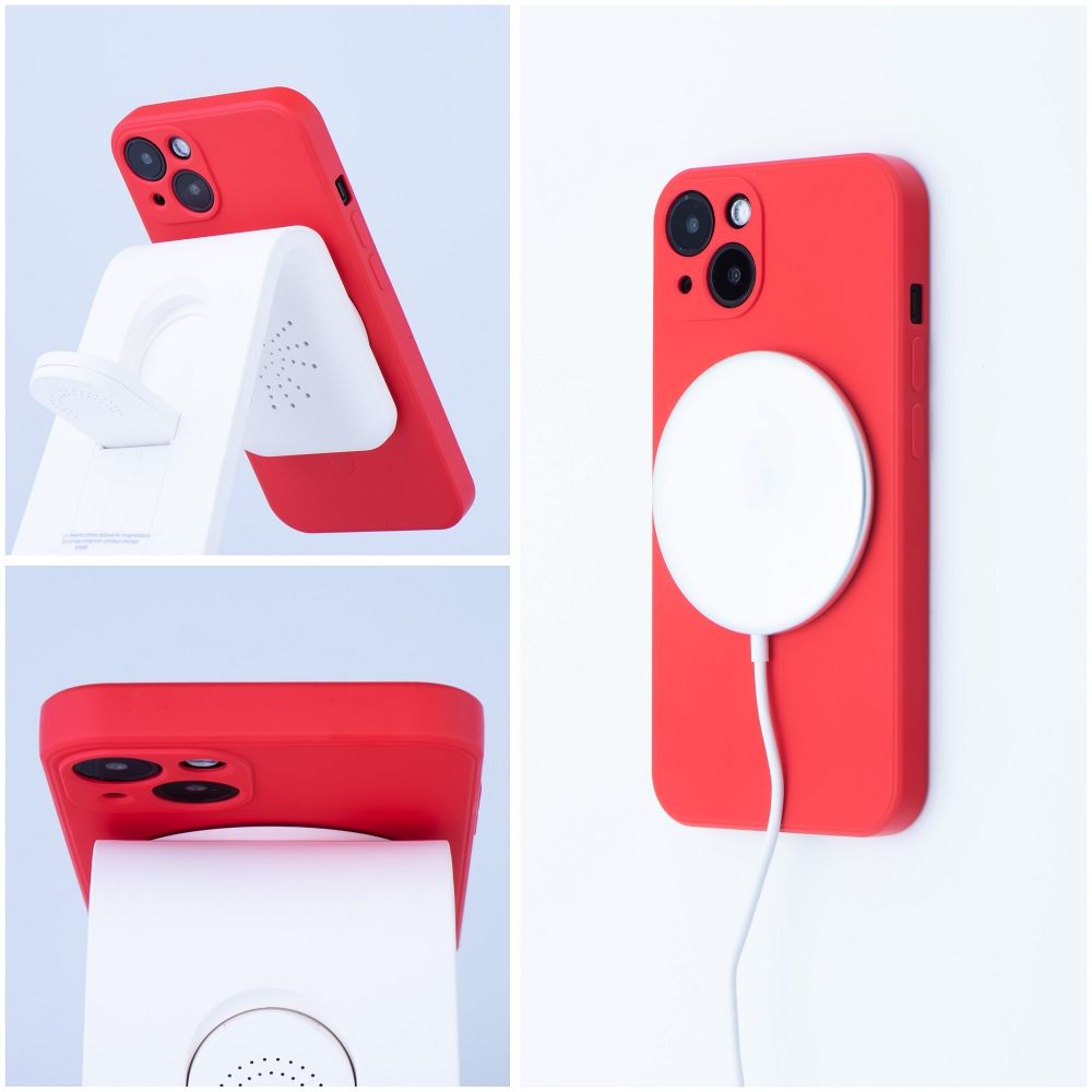 Etui MagSafe do Apple iPhone 17e / 16e, OEM, Silicone Mag, Czerwone
