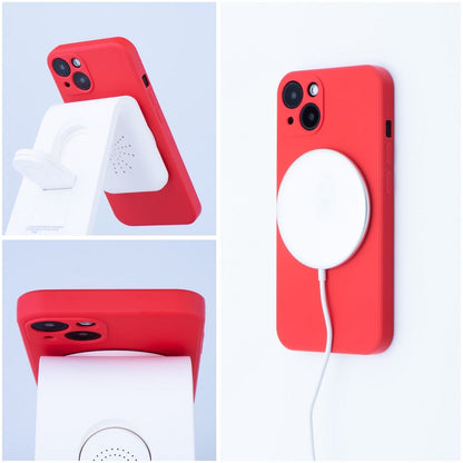 Etui MagSafe do Apple iPhone 17e / 16e, OEM, Silicone Mag, Czerwone