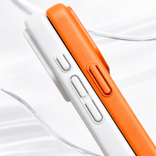 Etui MagSafe do Apple iPhone 17 Pro Max, OEM, Genuine Glass, Pomarańczowe