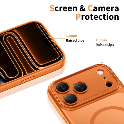 Etui MagSafe dla Apple iPhone 17 Pro, Tech-Protect, MagPeak, Matowa Pomarańczowa