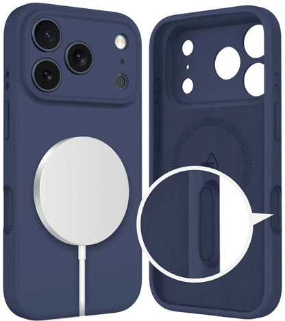Etui MagSafe dla Apple iPhone 17 Pro, Tech-Protect, Silikon, Granatowy