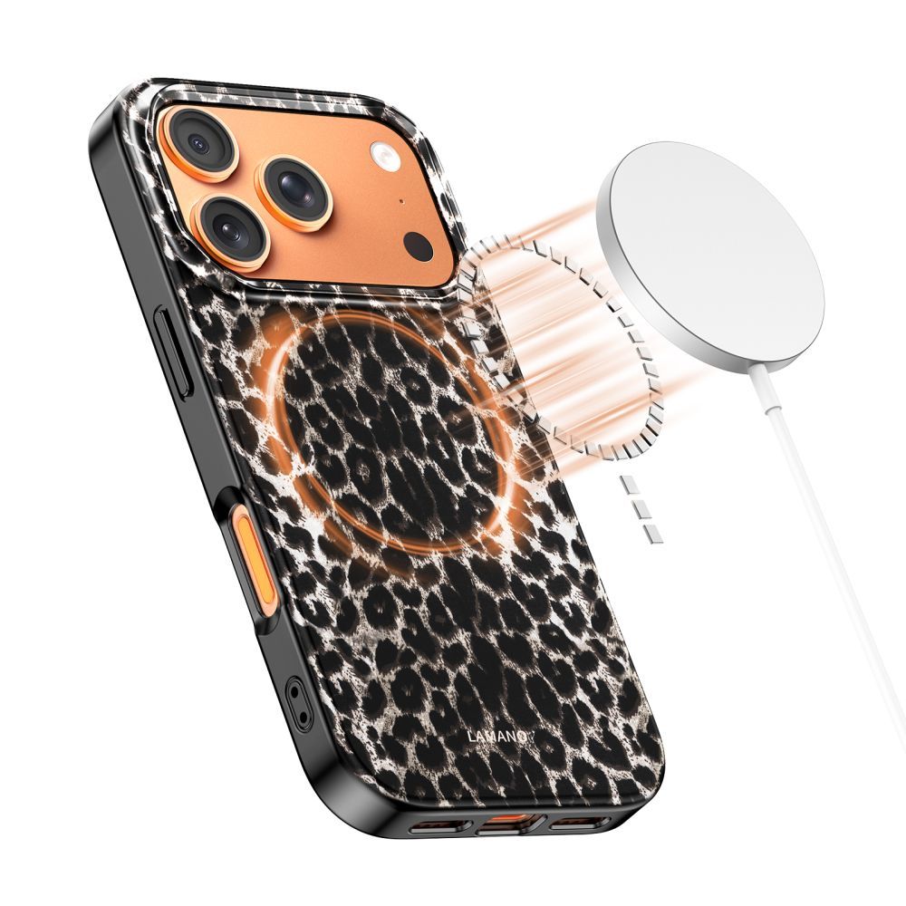 Etui MagSafe dla Apple iPhone 17 Pro, Tech-Protect, Lamano Leopard, Czarne