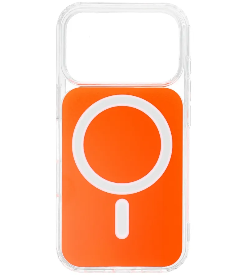 Etui MagSafe do Apple iPhone 17e / 16e, OEM, Clear Fusion Mag Cover, Pomarańczowe