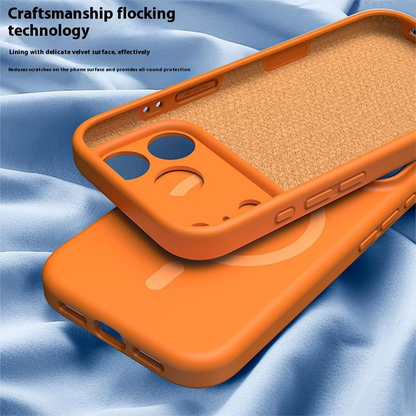 Etui MagSafe do Apple iPhone 17 Pro Max, OEM, Liquid Silicone, Pomarańczowe
