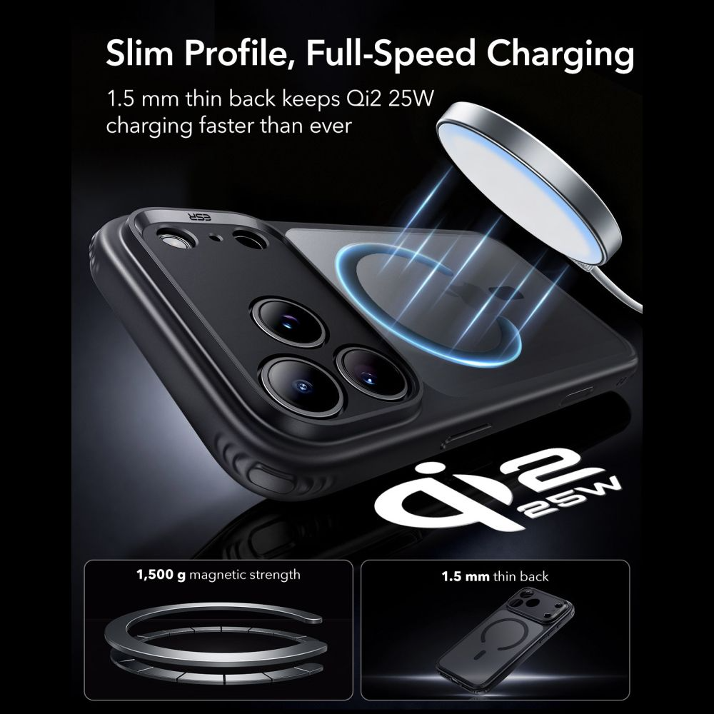 Etui MagSafe do Apple iPhone 18 Pro Max / 17 Pro Max, ESR, Classic Hybrid, Czarny
