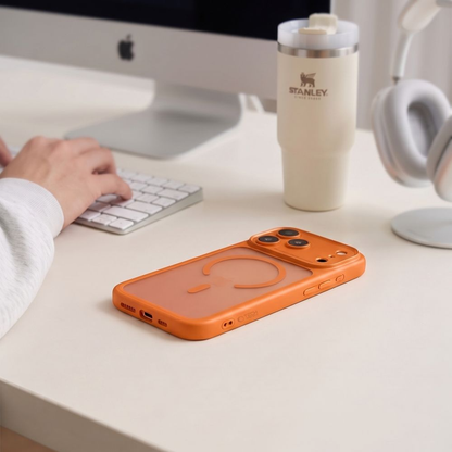 Etui MagSafe dla Apple iPhone 18 Pro Max / 17 Pro Max, Tech-Protect, MagPeak CC, Pomarańczowy Matowy