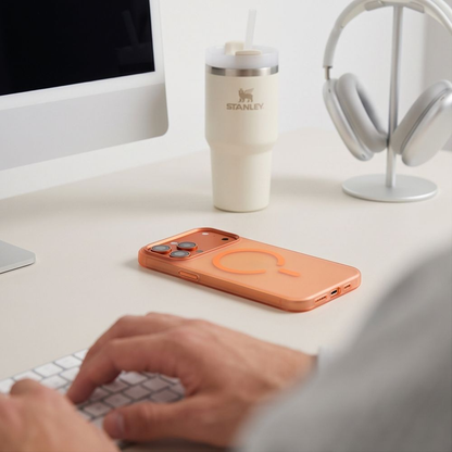 Etui MagSafe do Apple iPhone 18 Pro Max / 17 Pro Max, Tech-Protect, MagZero, Pomarańczowy Matowy