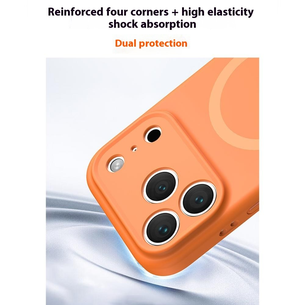 Etui MagSafe do Apple iPhone 17 Pro, OEM, Liquid Silicone, Pomarańczowe
