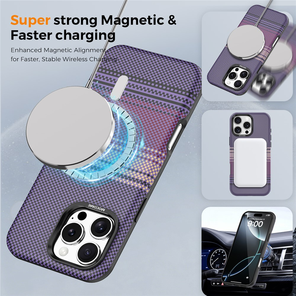 Etui MagSafe do Apple iPhone 16 Pro Max, OEM, Gradient Rainbow, Fioletowe