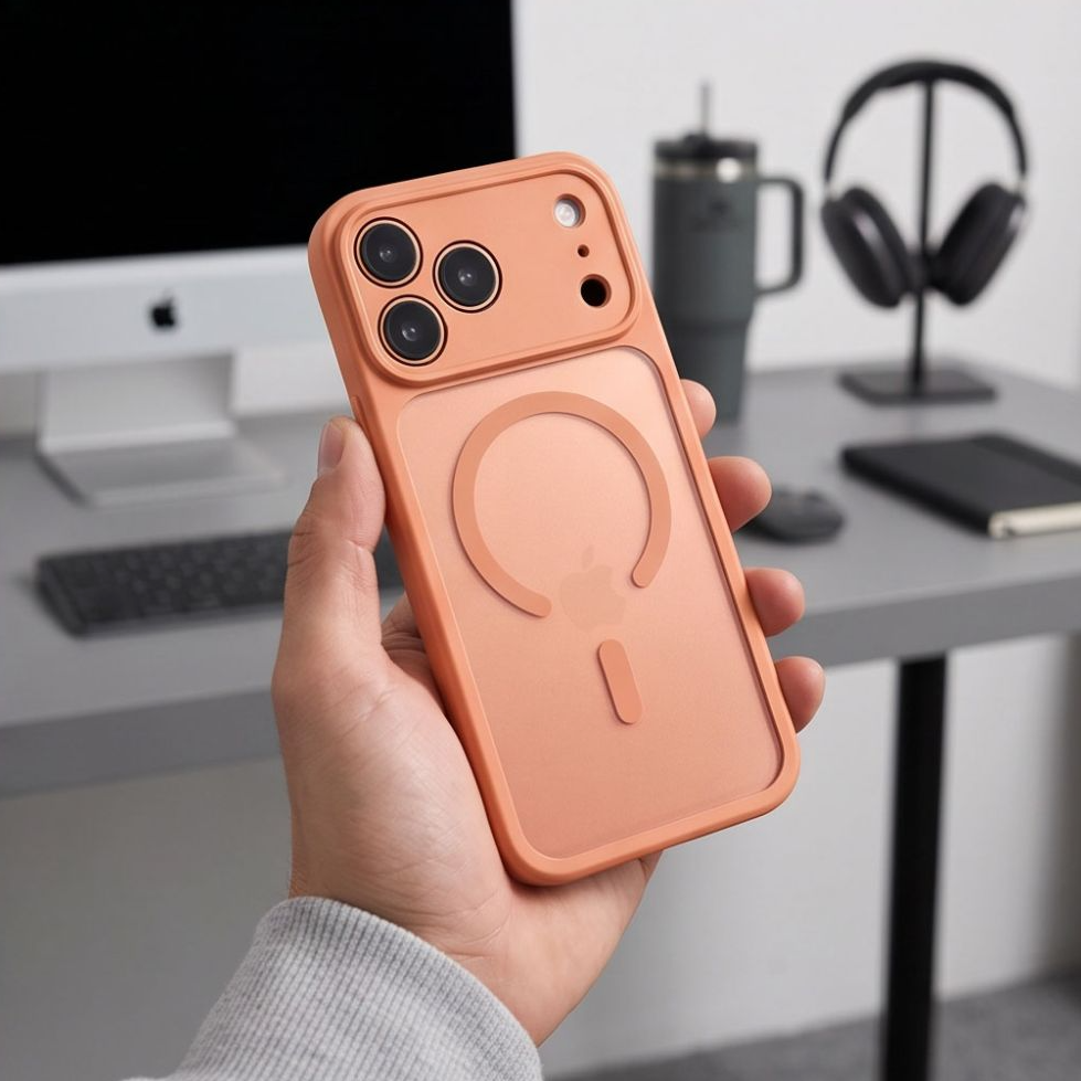 Etui MagSafe do Apple iPhone 18 Pro / 17 Pro, Tech-Protect, BasicMag, Pomarańczowy Matowy