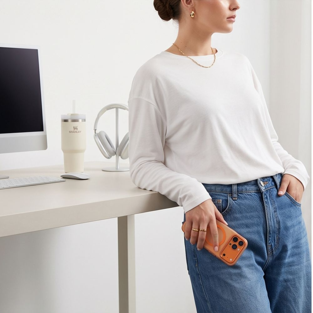 Etui MagSafe do Apple iPhone 18 Pro Max / 17 Pro Max, Tech-Protect, MagZero, Pomarańczowy Matowy