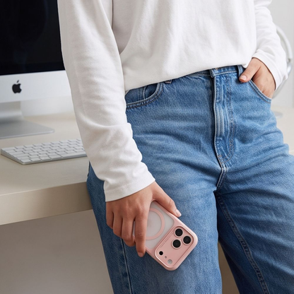 Etui MagSafe do Apple iPhone 18 Pro / 17 Pro, Tech-Protect, MagPeak CC, matowy różowy