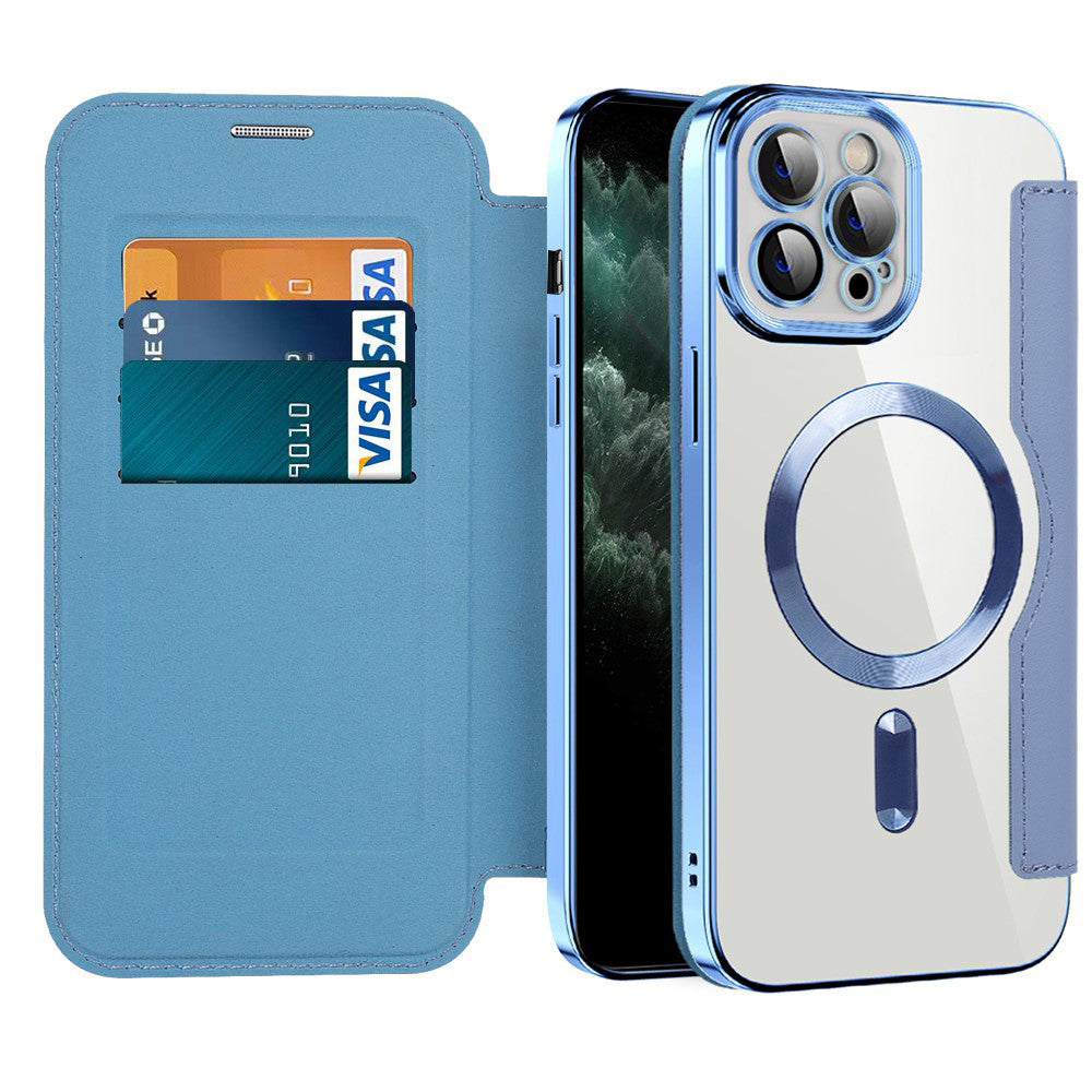 Etui MagSafe dla Apple iPhone 11 Pro Max, Techsuit, SmartMag Book, Bleu