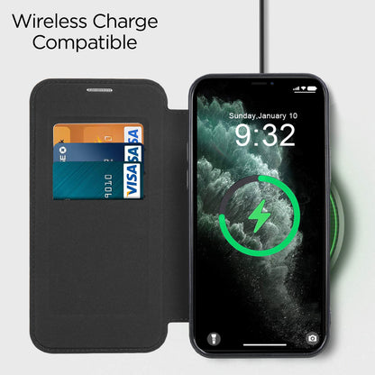 Etui MagSafe do Apple iPhone 11 Pro Max, Techsuit, SmartMag Book, Zielony