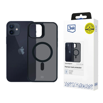 Etui MagSafe do Apple iPhone 12 / 12 Pro, 3MK, Smoke MagCase, czarne