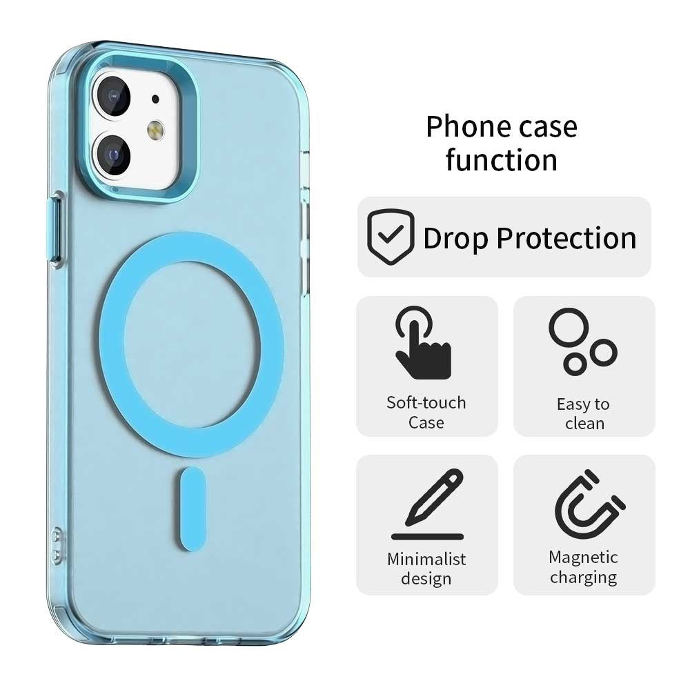MagSafe Case for Apple iPhone 12 / 12 Pro, Techsuit, CandyCase, Blue