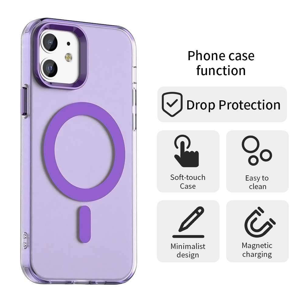 Etui MagSafe do Apple iPhone 12 / 12 Pro, Techsuit, CandyCase, Fioletowy