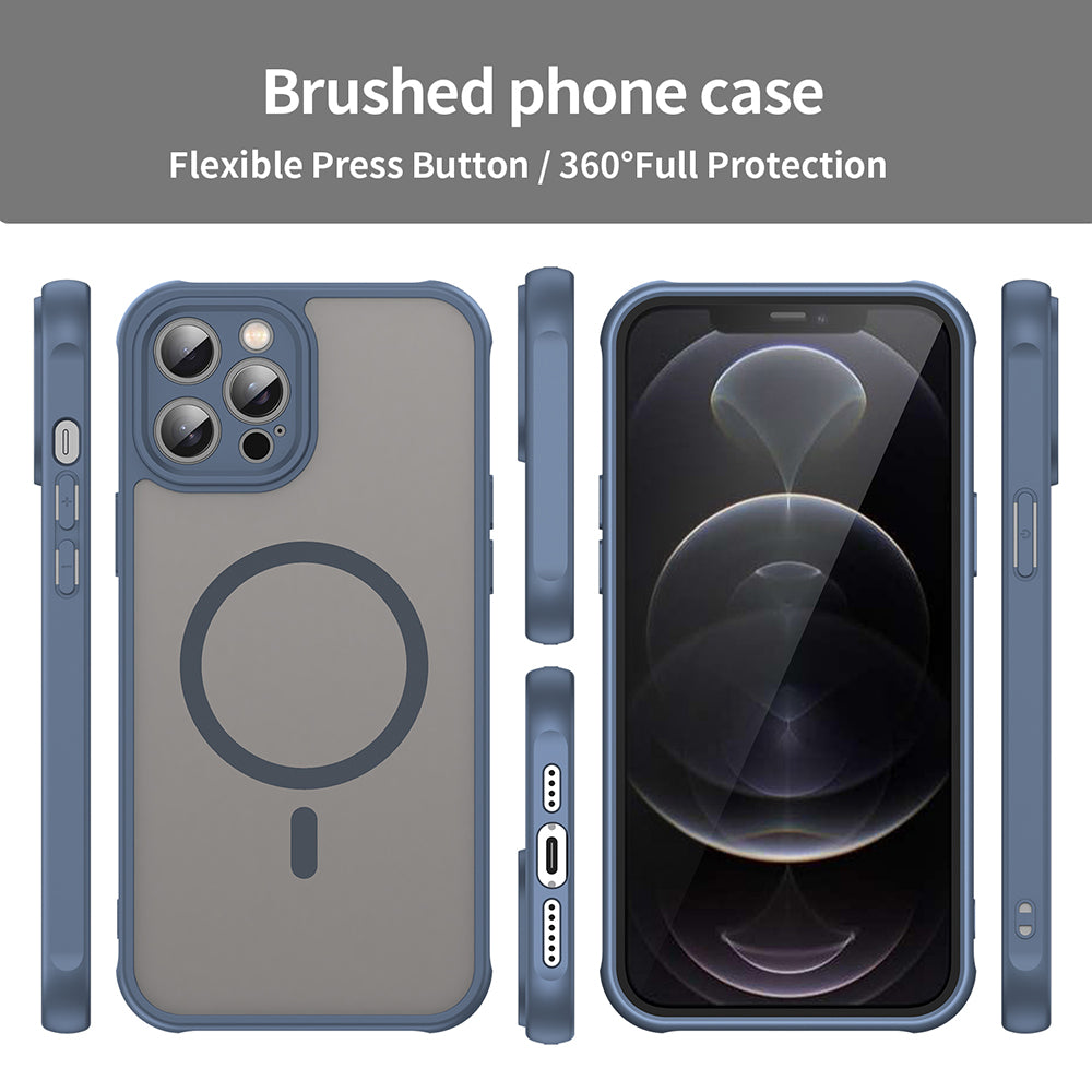 Etui MagSafe do Apple iPhone 12 Pro Max, Techsuit, HaloFrost II, Granatowy
