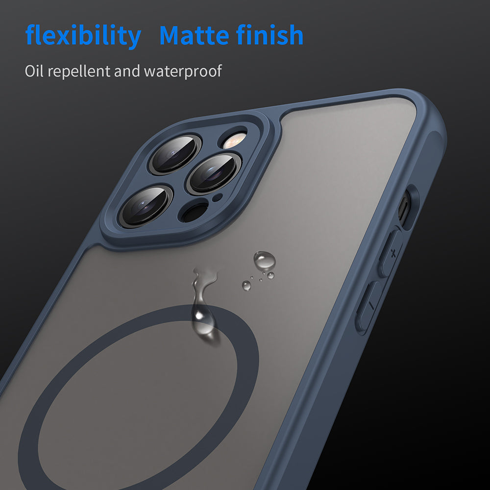 Etui MagSafe do Apple iPhone 12 Pro Max, Techsuit, HaloFrost II, Granatowy