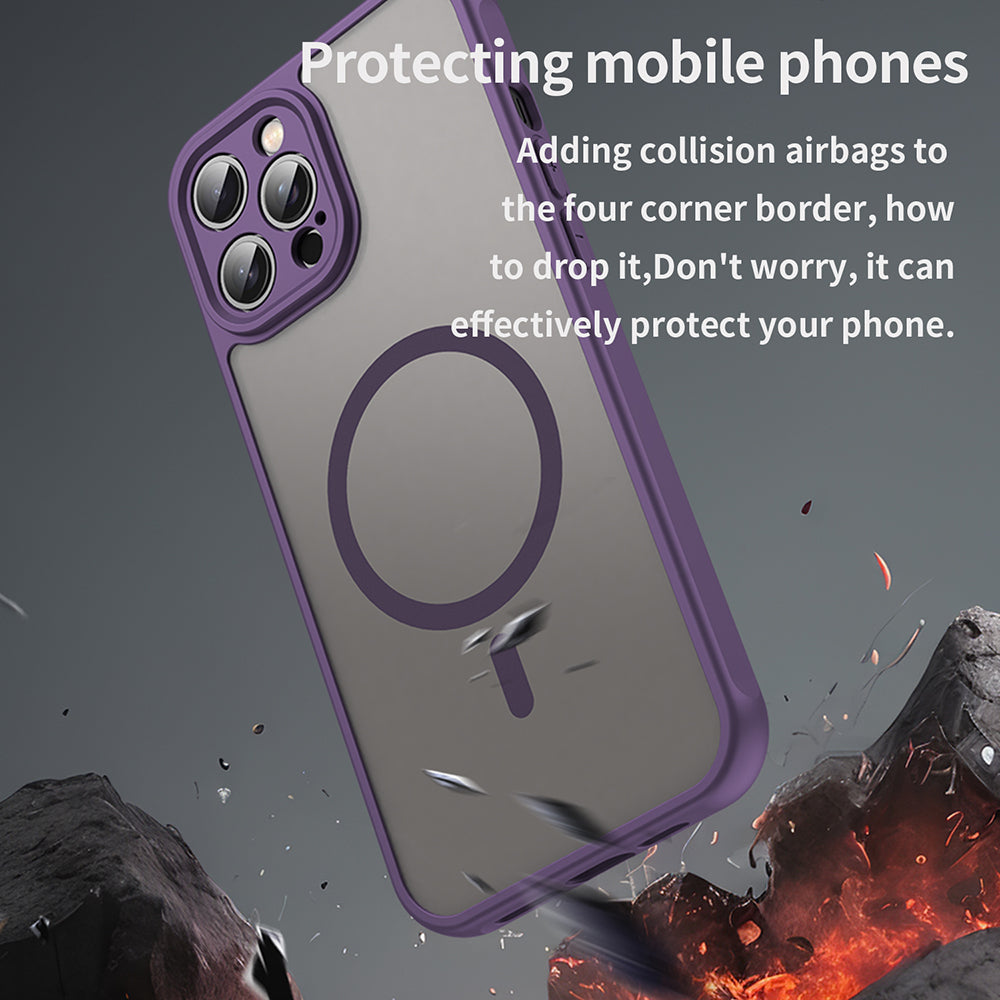 MagSafe Case for Apple iPhone 12 Pro Max, Techsuit, HaloFrost II, Purple