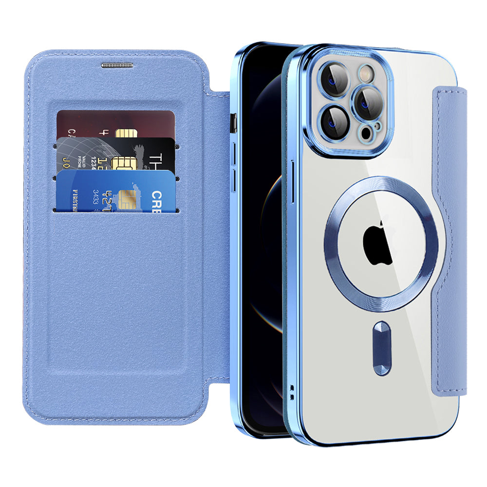 Etui MagSafe dla Apple iPhone 12 Pro Max, Techsuit, SmartMag Book, Bleu