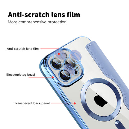 Etui MagSafe dla Apple iPhone 12 Pro Max, Techsuit, SmartMag Book, Bleu