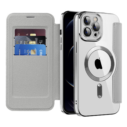 Etui MagSafe do Apple iPhone 12 Pro Max, Techsuit, SmartMag Book, Szary