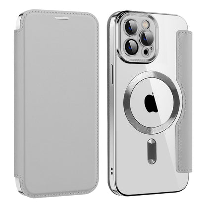 Etui MagSafe do Apple iPhone 12 Pro Max, Techsuit, SmartMag Book, Szary