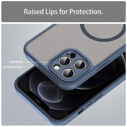 MagSafe Case for Apple iPhone 12 Pro, Techsuit, HaloFrost II, Navy Blue