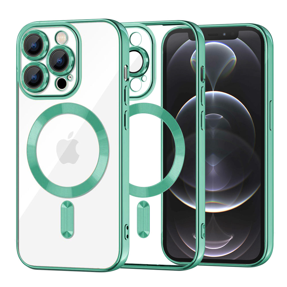 Etui MagSafe do Apple iPhone 12 Pro, Techsuit, Luxury Crystal, Jasnozielony